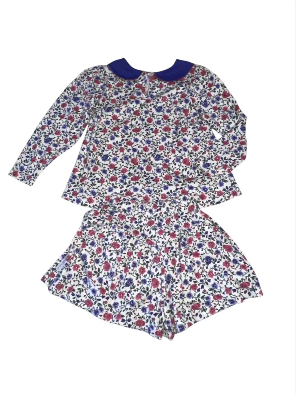 Vintage Healthtex 90s Girls Flower Set Shirt Skort 6X USA Floral Cottage New